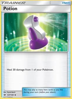 Potion card in English
