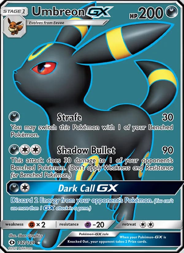 Umbreon GX card in English