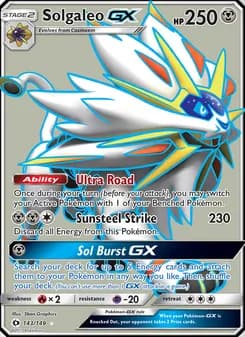 Solgaleo GX card in English