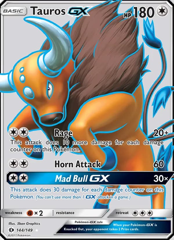 Tauros GX card in English