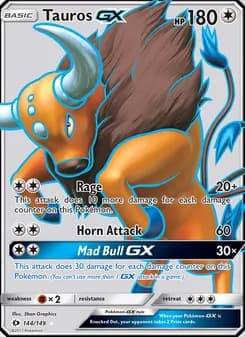 Tauros GX card in English
