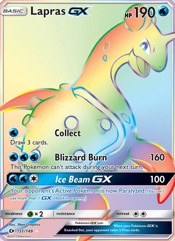 Lapras GX card in English