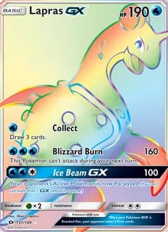 Lapras GX card in English