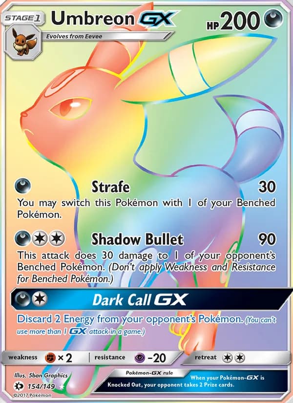 Umbreon GX card in English