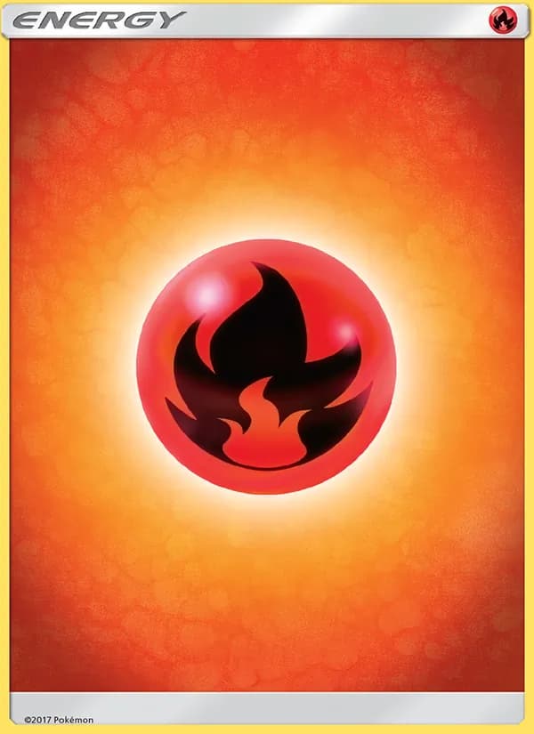 Fire Energy card in English