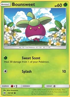 Bounsweet card in English