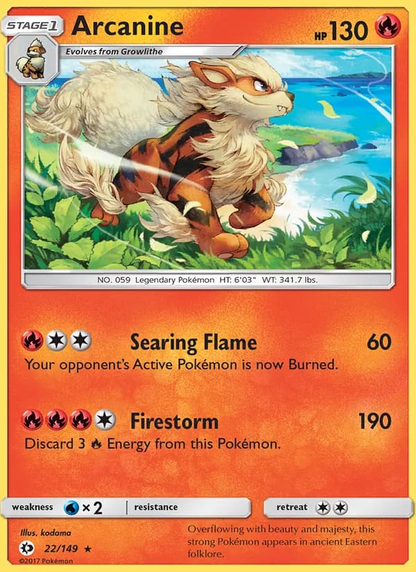 Arcanine card in English