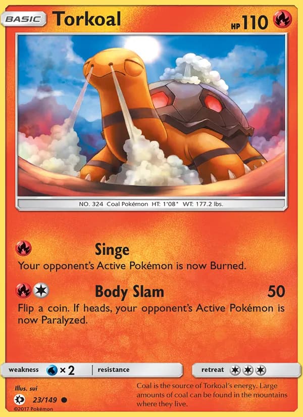 Torkoal card in English