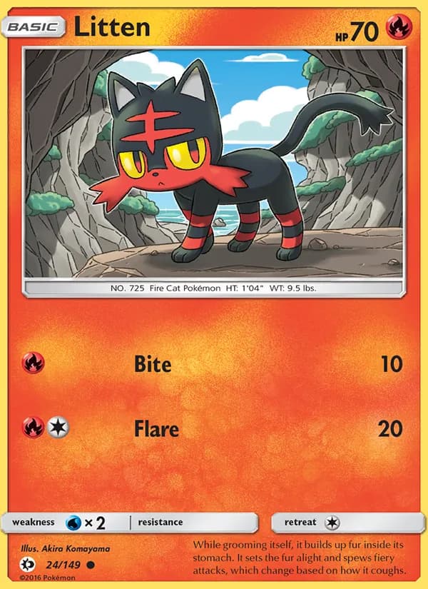 Litten card in English