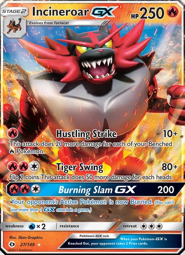 Incineroar GX card in English