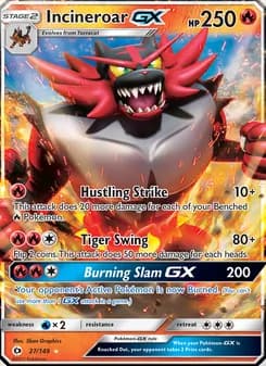 Incineroar GX card in English