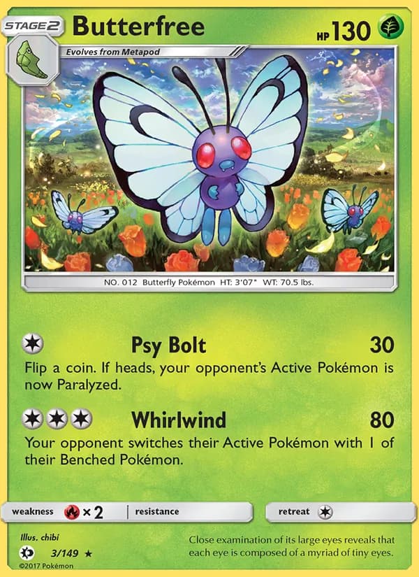 Butterfree card in English