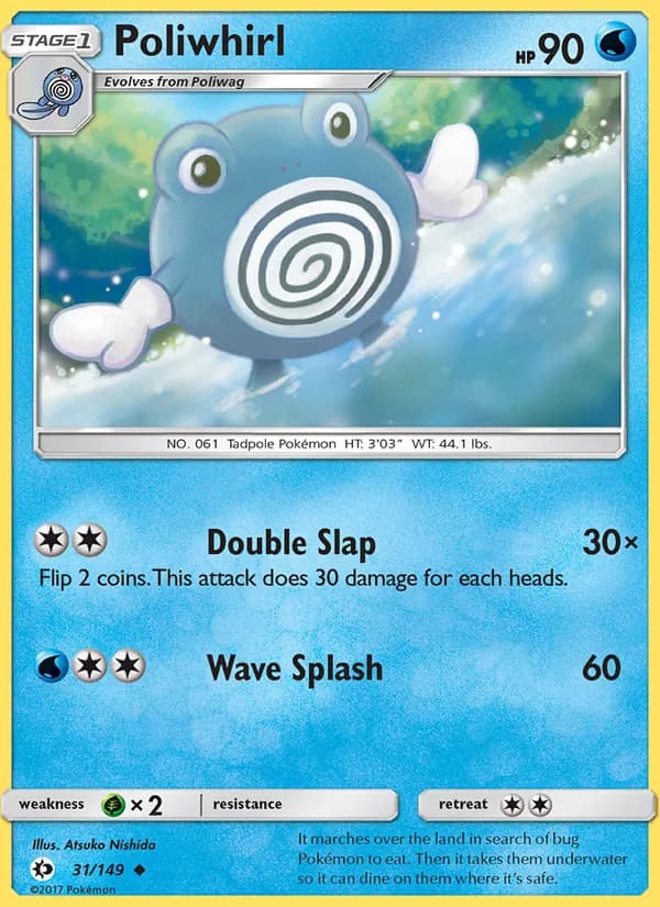 Poliwhirl card in English
