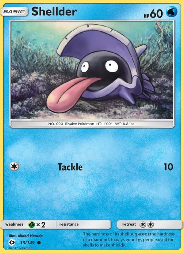 Shellder card in English