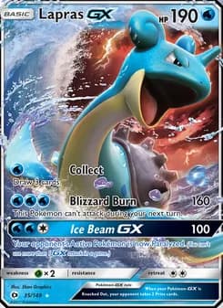 Lapras GX card in English