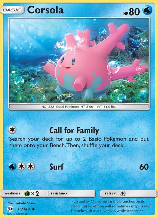 Corsola card in English