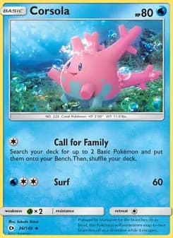 Corsola card in English