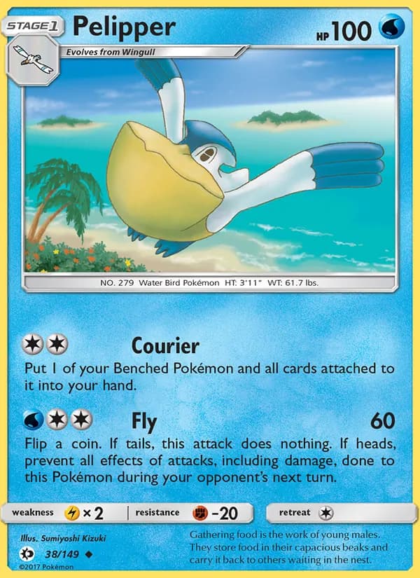 Pelipper card in English