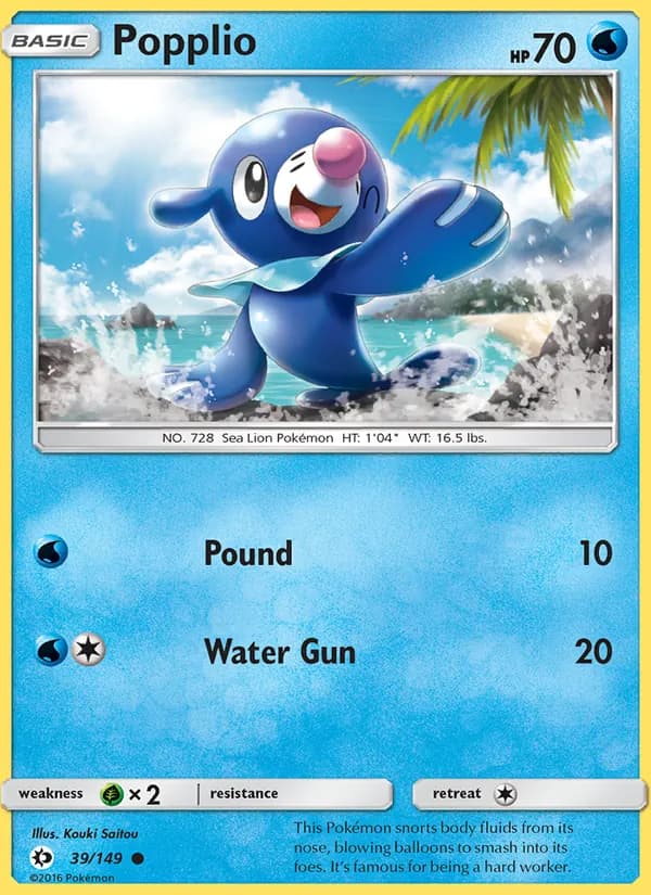 Popplio card in English