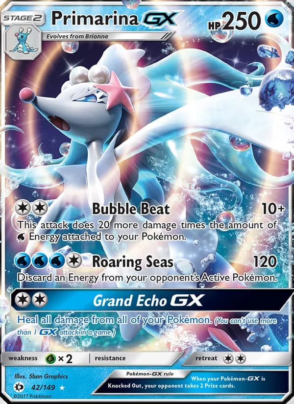 Primarina GX card in English