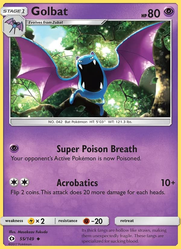 Golbat card in English