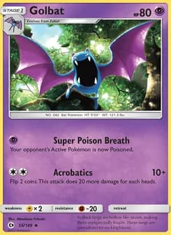 Golbat card in English