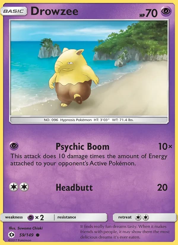Drowzee card in English