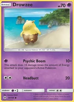 Drowzee card in English