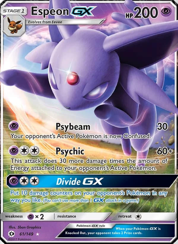 Espeon GX card in English