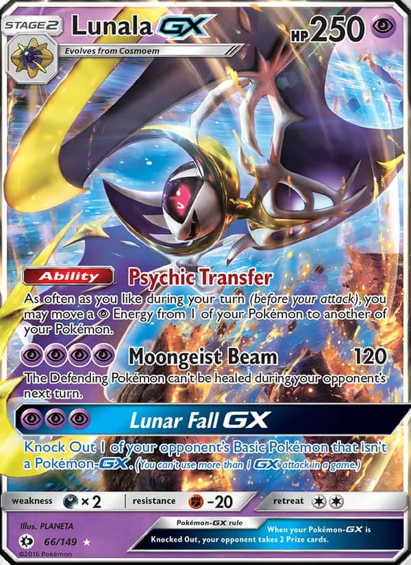 Lunala GX card in English