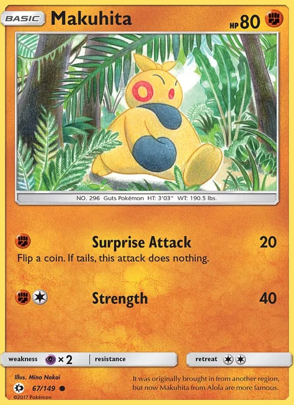 Makuhita card in English