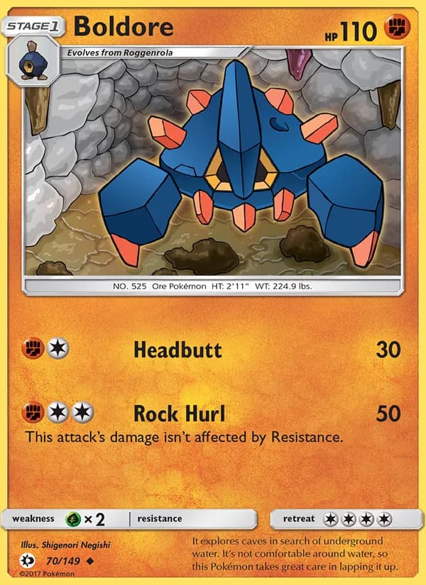 Boldore card in English