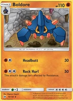 Boldore card in English