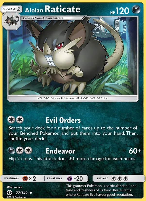 Alolan Raticate card in English