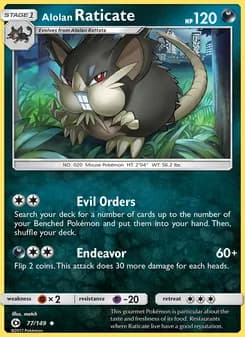 Alolan Raticate card in English