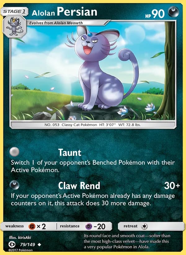 Alolan Persian card in English