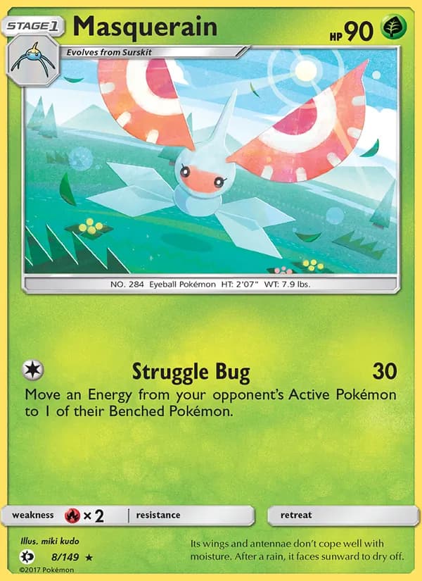 Masquerain card in English