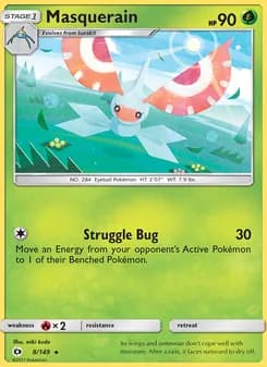 Masquerain card in English