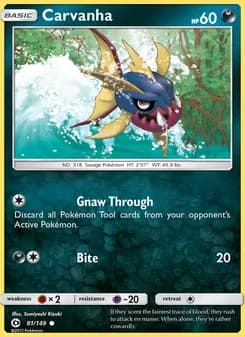 Carvanha card in English