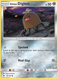 Alolan Diglett card in English