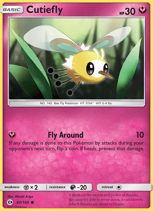 Cutiefly card in English