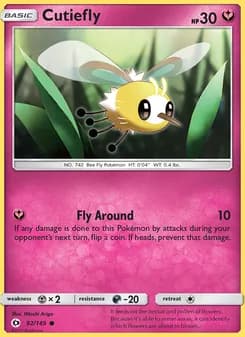 Cutiefly card in English