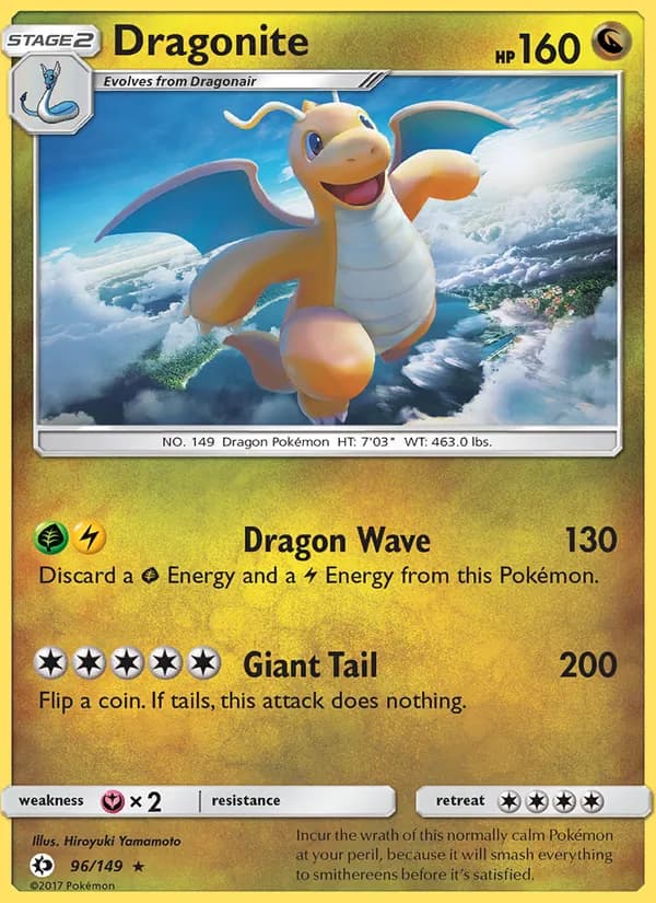 Dragonite card in English