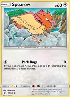 Spearow card in English