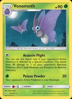 Venomoth card in English