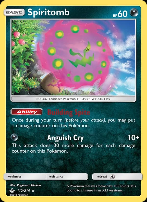 Spiritomb card in English