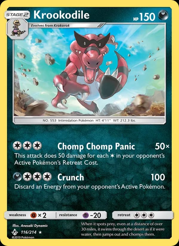Krookodile card in English