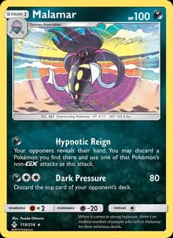 Malamar card in English