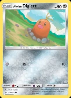 Alolan Diglett card in English