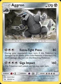 Aggron card in English